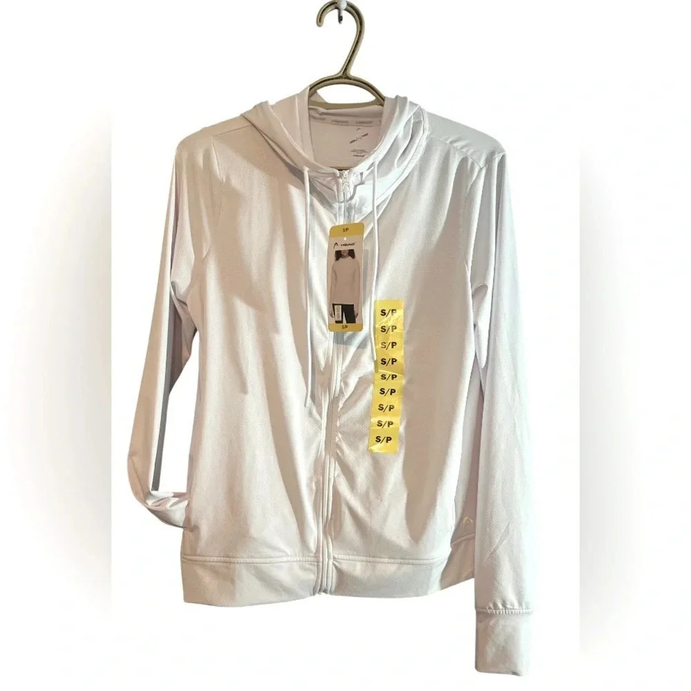 Ladies’ White Hooded Jacket (Brand New with Tags) - Size Small